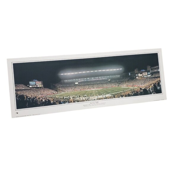 NE Patriots Opening Night 2002 Gillette Stadium Unframed Panoramic Poster 27x9.5 - Picture 1 of 7